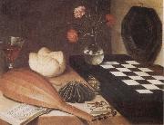 Lubin Baugin Still Life with Chessboard oil painting reproduction